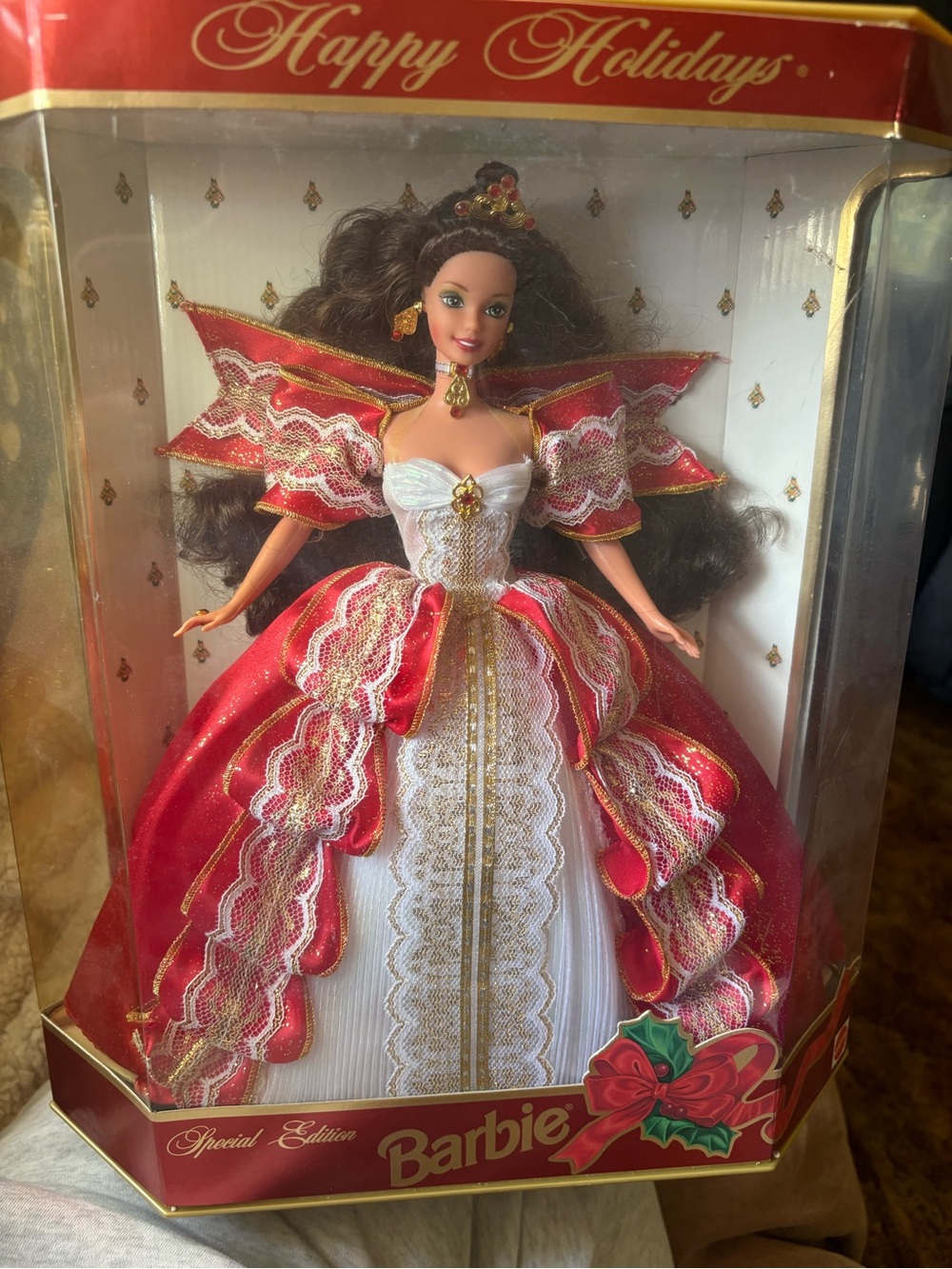 Barbie Holiday Doll Box - Gold and Red